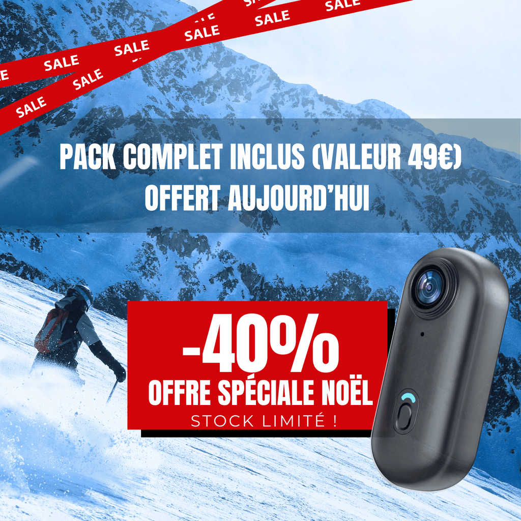 Caméra POV 4K Ultra HD – Parfaite pour Skieurs & Snowboarders
