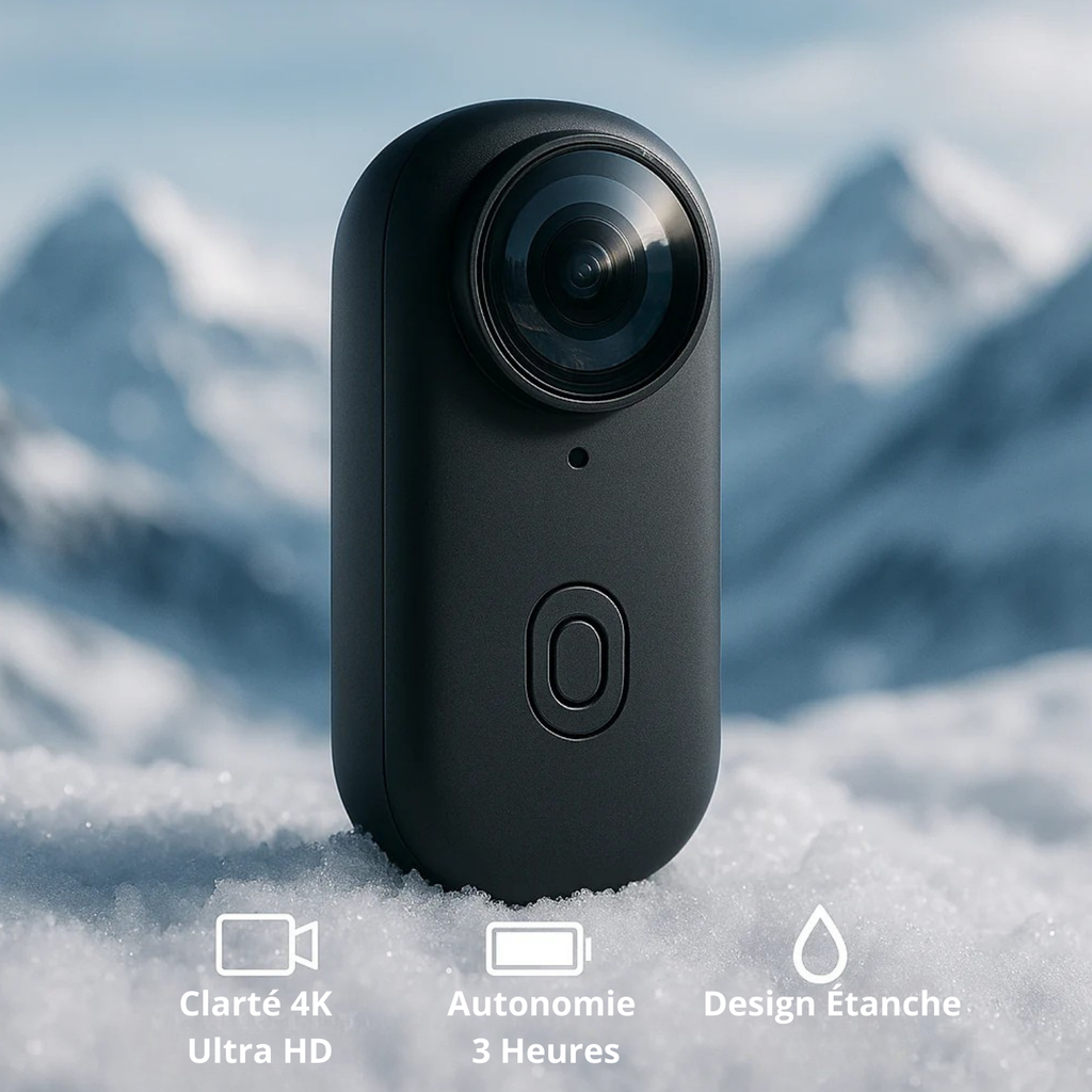 Caméra POV 4K Ultra HD – Parfaite pour Skieurs & Snowboarders