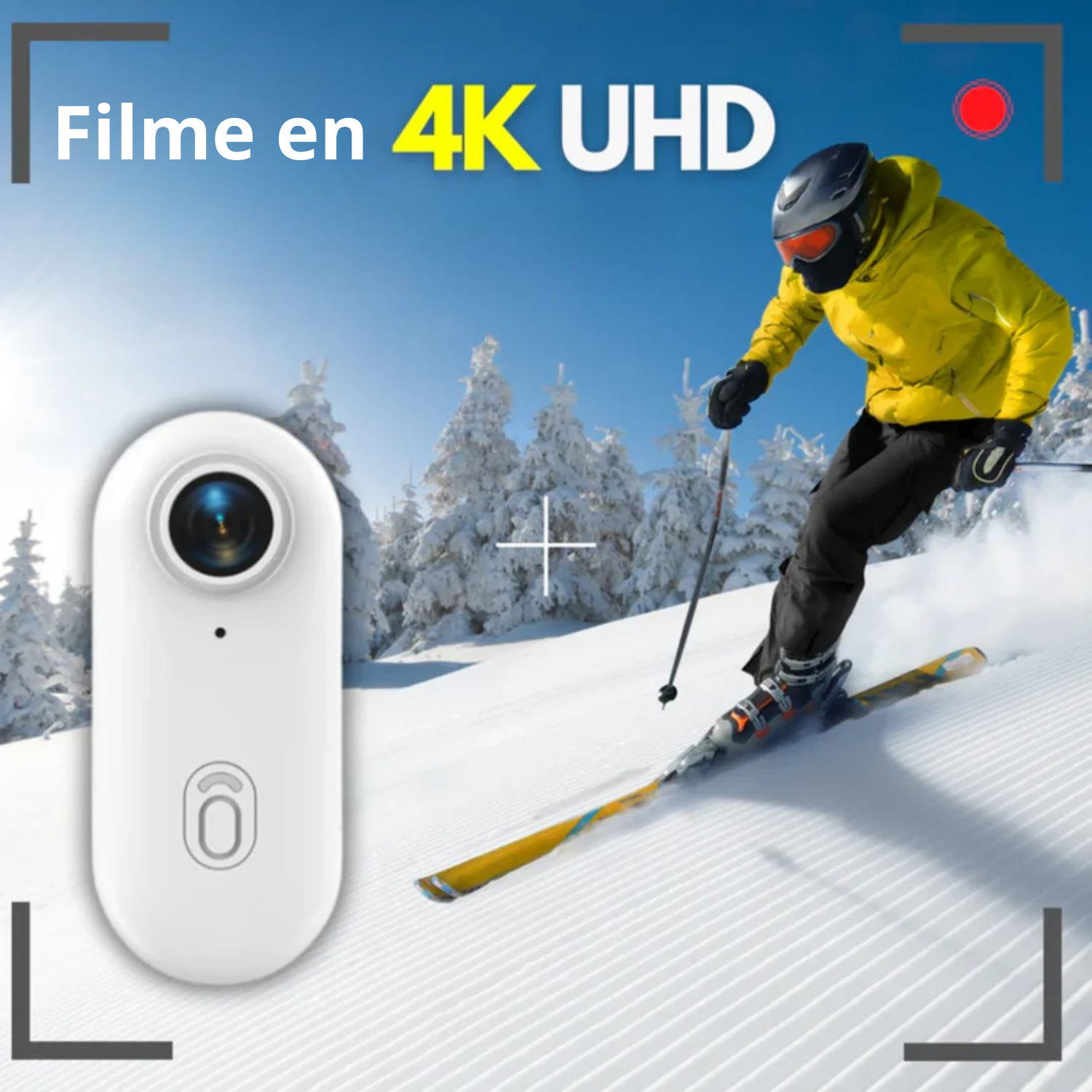 Caméra POV 4K Ultra HD – Parfaite pour Skieurs & Snowboarders