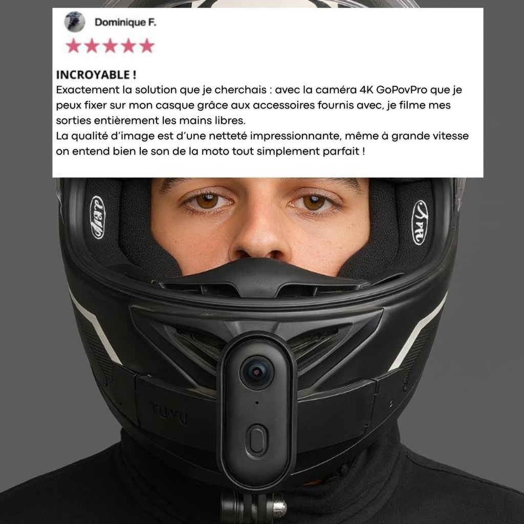 Caméra POV 4K Ultra HD – Parfaite pour Skieurs & Snowboarders